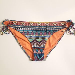 Bar III Chevron Bikini  Bottoms Ties on Sides